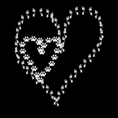 Motiv Fussspuren Pfotenspuren Hund Mensch Tiere