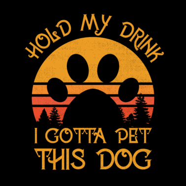 Motiv Pfote Wald Sonnenaufgang Hunde Spruch Geschenk