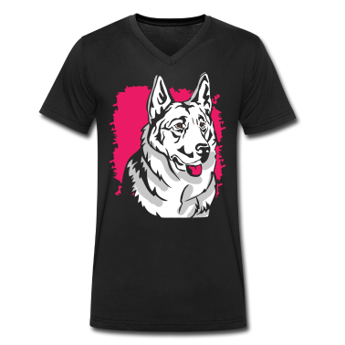 Hunde T-Shirt - Weißer Deutscher Schäferhund Gesicht Kunstwerk