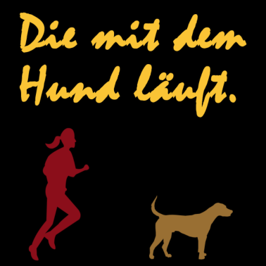 Motiv Die mit dem Hund läuft. Gassi, Leine, Hund, Tier