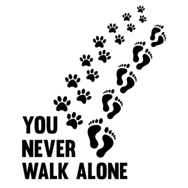 Motiv You never walk alone with a dog