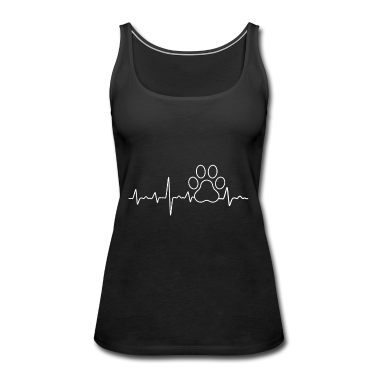 Hunde Tank Top - Hunde, Herzschlag, Hundepfote, Hundeliebe