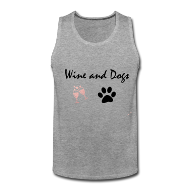 Hunde Tank Top - Wein und Hunde Geschenk Wein trinken Hund
