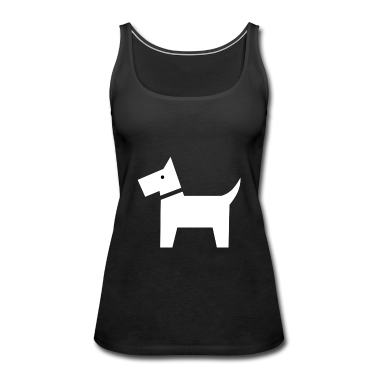Hunde Tank Top - Piktogramm Hund weiß