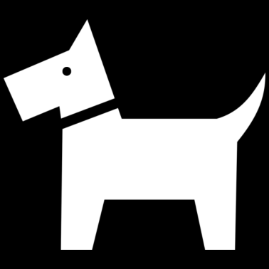 Motiv Piktogramm Hund weiß