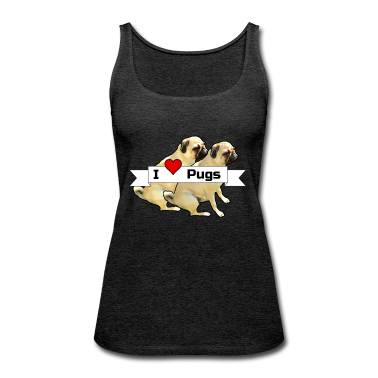 Hunde Tank Top - I love Pugs Mops Hund Haustier Tier Liebe Geschenk
