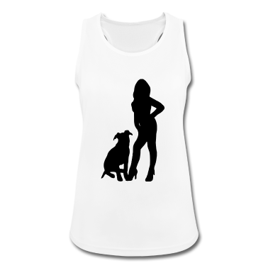 Hunde Tank Top - Frau mit Staff 2