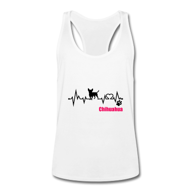 Hunde Tank Top - Chihuahua Motiv - Chihuahua Herzschlag EKG