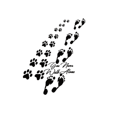 Motiv You never walk alone Hund