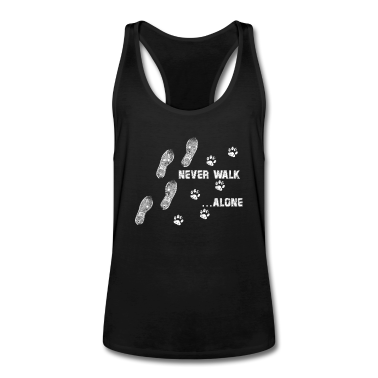 Hunde Tank Top - Never Walk Alone Hund Pfote Schuhabdruck