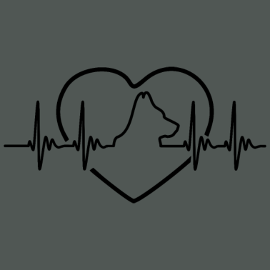 Motiv Hunde Herz Puls Geschenk