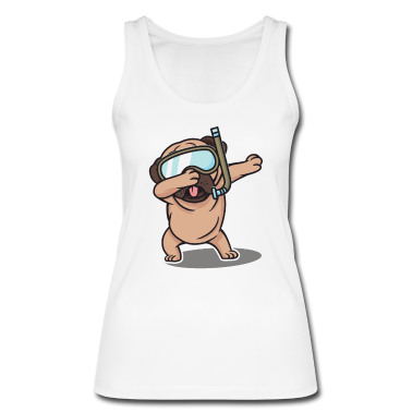 Hunde Tank Top - Mops Schnorchel, Dabbing Hund, Seemops