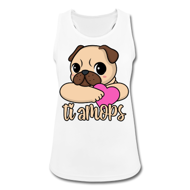 Hunde Tank Top - Valentinstag Mops Herz ti amops Liebe ti amo Paare