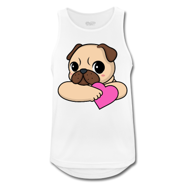 Hunde Tank Top - Valentinstag Mops