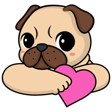 Motiv Valentinstag Mops