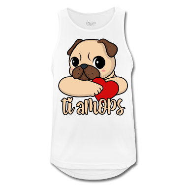 Hunde Tank Top - Valentinstag Mops Herz ti amops Liebe ti amo Paare