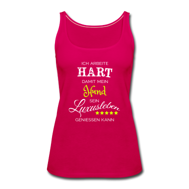 Hunde Tank Top - Ich arbeite hart - Hund