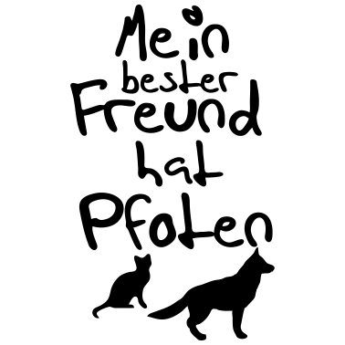 Motiv Bester Freund mit Pfoten Geschenk