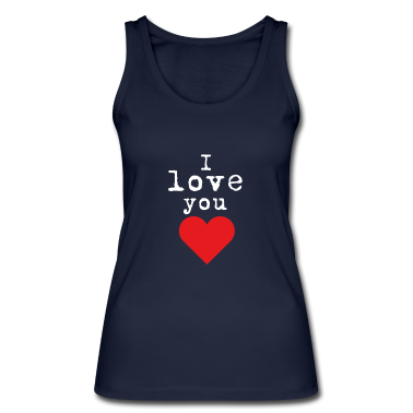 Hunde Tank Top - Ich liebe dich Englisch Herz Liebessprüche