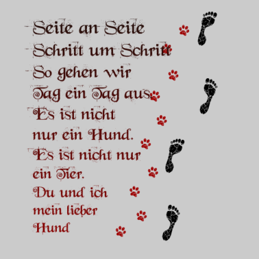 Motiv Hund Spruch Du und ich