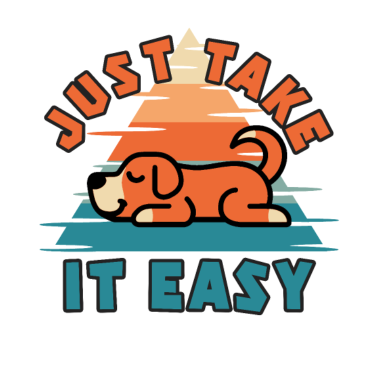 Motiv Just take it easy Hund Haustier Chillen