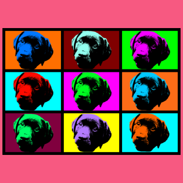 Motiv Hund Labrador warhol Welpe