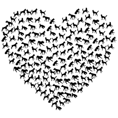 Motiv Ein Herz für Hunde :)