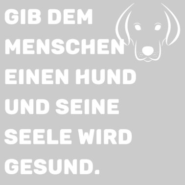 Motiv Hund gibt Menschen eine gesunde Seele