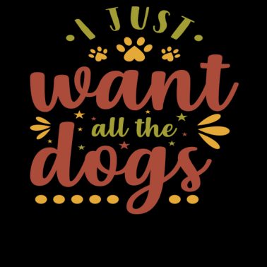Motiv Hunde Clipart Ich will nur alle Hunde