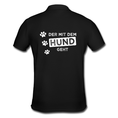 Hunde Poloshirt - Der mit dem Hund geht Hunde Spruch Hundepfoten