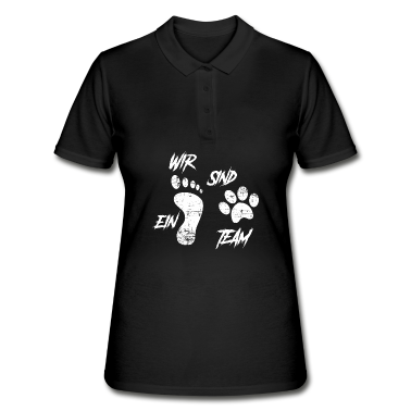 Hunde Poloshirt - Hunde Spruch wir sind ein Team Geschenk