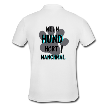 Hunde Poloshirt - Hundepfote Hund hört manchmal