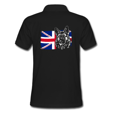 Hunde Poloshirt - DEUTSCHER SCHÄFERHUND Union Jack Flag Wilsigns