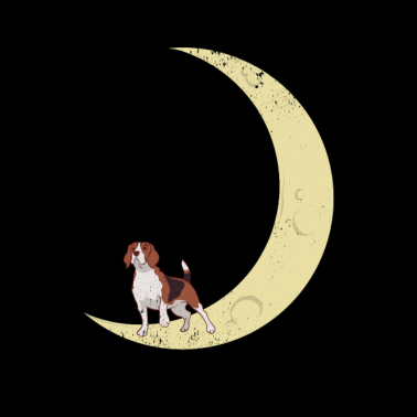 Motiv Dackel Geschenkidee Mond Hund Hundemotiv