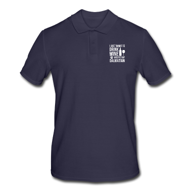 Hunde Poloshirt - Ich möchte Wein trinken und dalmatinischen Hundeliebhaber streicheln