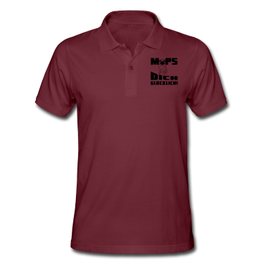 Hunde Poloshirt - Mops dich glücklich! Geschenk