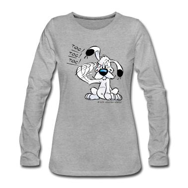 Hunde Langarmshirt - Asterix & Obelix Idefix Klopft Toc Toc Toc