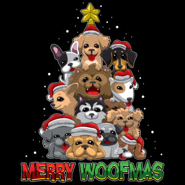 Motiv Merry Woofmas - Hundebesitzer Weihnachten Hund