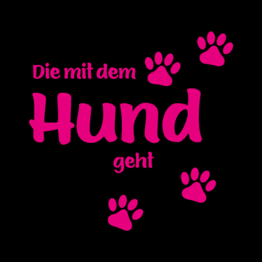 Motiv Die Mit Dem Hund Geht - Pink Edition