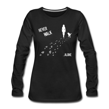 Hunde Langarmshirt - FRAU & HUND NEVER WALK ALONE