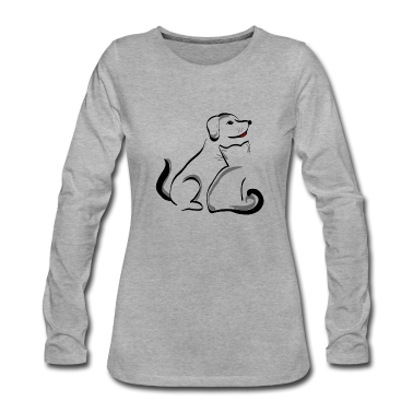 Hunde Langarmshirt - Hund und Katze