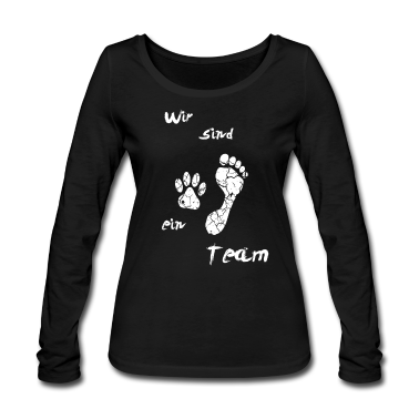 Hunde Langarmshirt - Wir sind ein Team, Hund,Hundeliebe, Hundeliebhaber