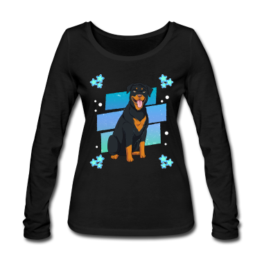 Hunde Langarmshirt - Rottweiler Hund Welpe