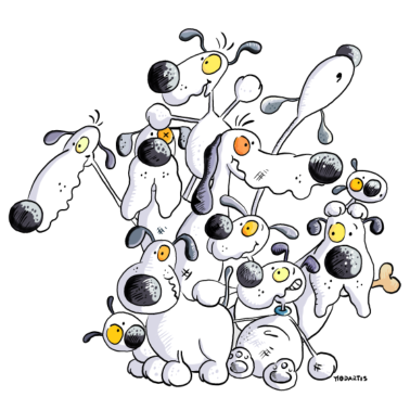 Motiv Hundehaufen - Hund - Hunde