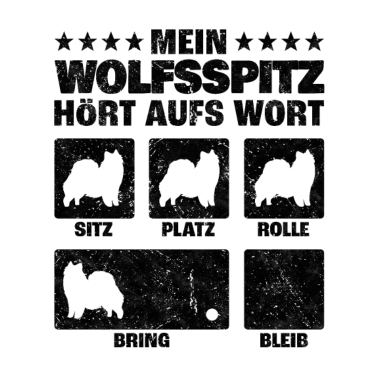 Motiv Wolfsspitz Zuhause ist deutscher Spitz Spruch