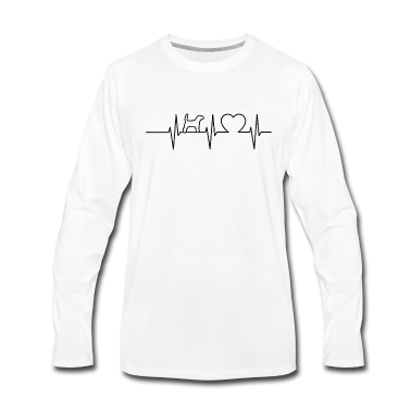 Hunde Langarmshirt - Hunde Puls Hundehalter Herzschlag Hundeliebhaber G
