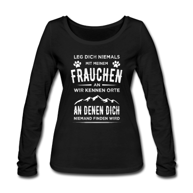 Hunde Langarmshirt - Frauchen Hunde Damen Lustiger Spruch Hund Pfoten