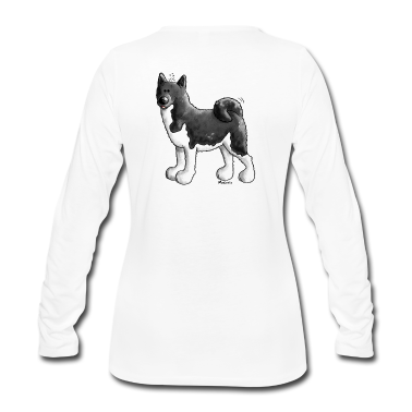 Hunde Langarmshirt - Knuffiger Akita - Hund