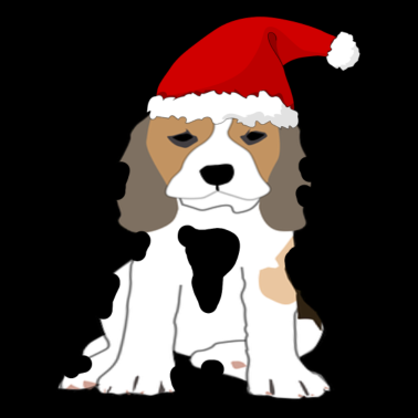 Motiv Weihnachten-Hund mit Zipfelmütze