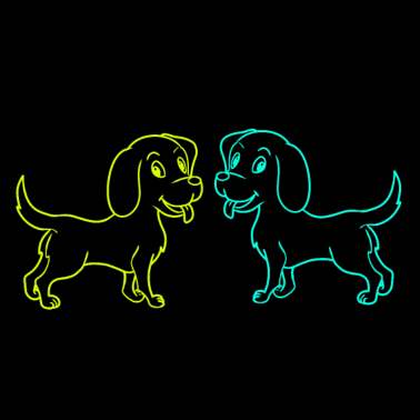 Motiv Fantasy Dackel Hund Hunde Haustiere Kinder